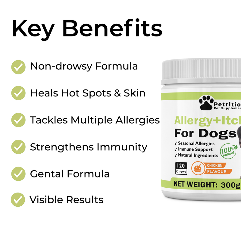 Petrition Allergy and Itch Support Chews for Dogs - 120 Chews